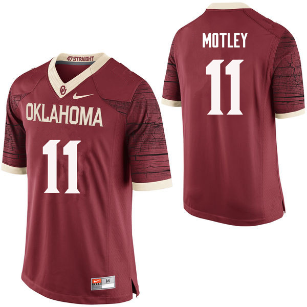 Oklahoma Sooners #11 Parnell Motley College Football Jerseys Limited-Crimson